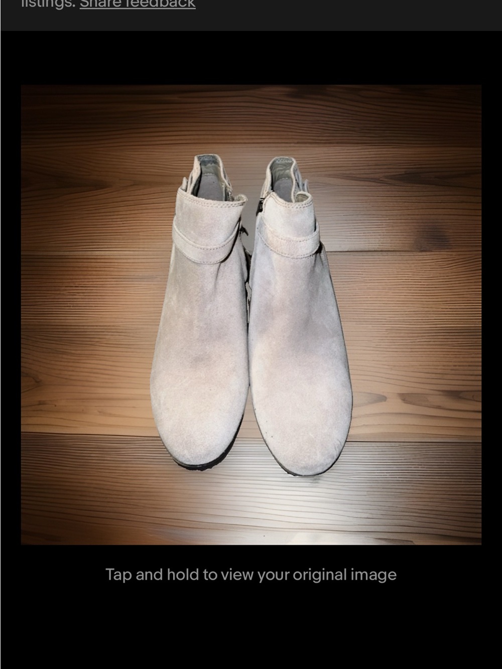 Sam Edelman Pirro Suede Ankle Booties in a gray or putty shade, Women 8.5, NWOB